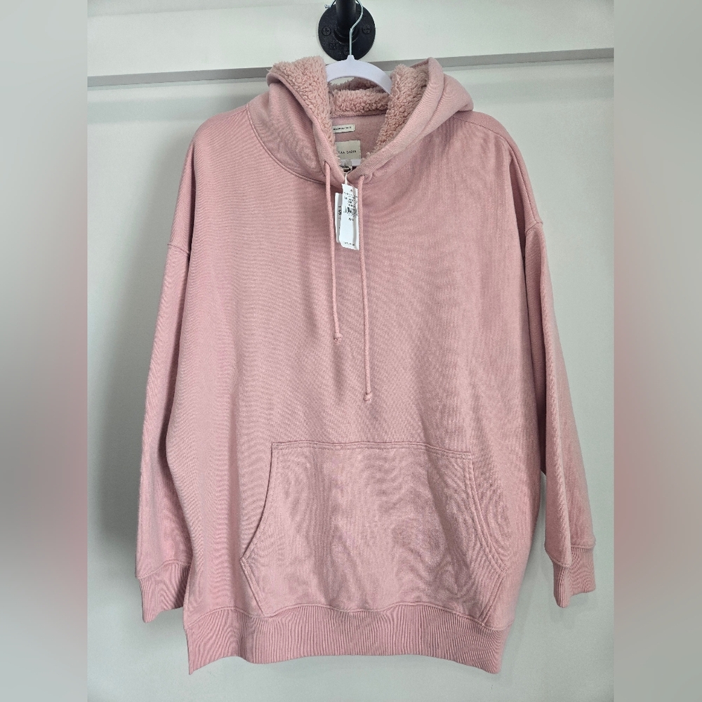 New American Eagle Jegging Fit Ahh-mazingly Soft Medium Pink Fur Hoodie Sweat